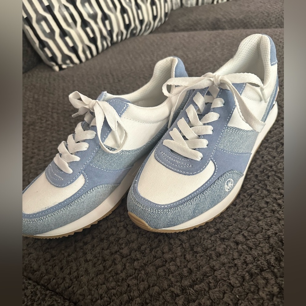 Women's Blue and White Michael Kors Sneakers